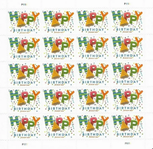 USPS Happy Birthday Forever First Class Postage Stamps