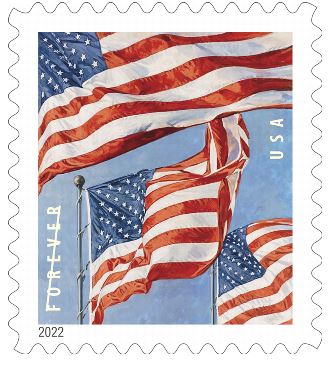 2022 US Flags in Sheets / Rolls Forever Postage Stamps