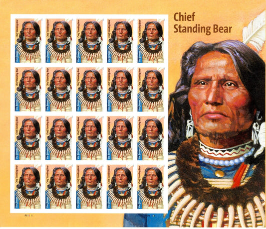 USPS Chief Standing Bear USPS Forever Postage Stamps