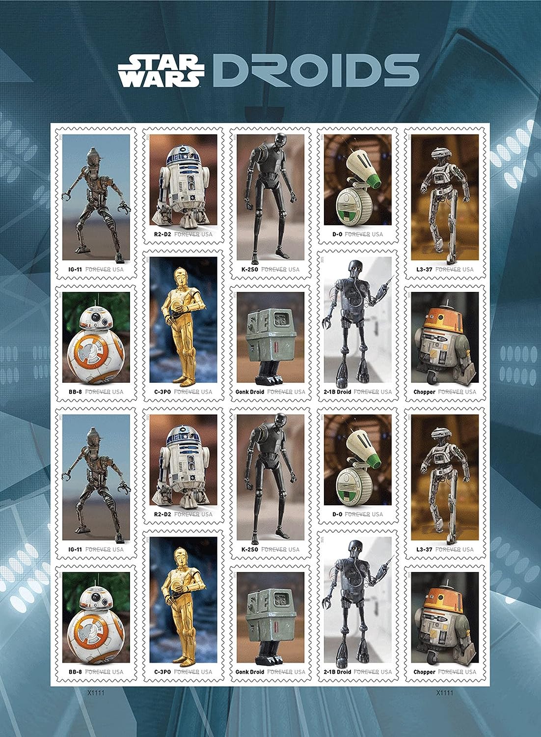 USPS Star Wars Droids Forever First Class Postage Stamps